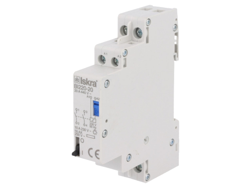 Releu bistabil, 230VAC, NOx2, 20A, AC1, BI220-20/230VAC, ISKRA