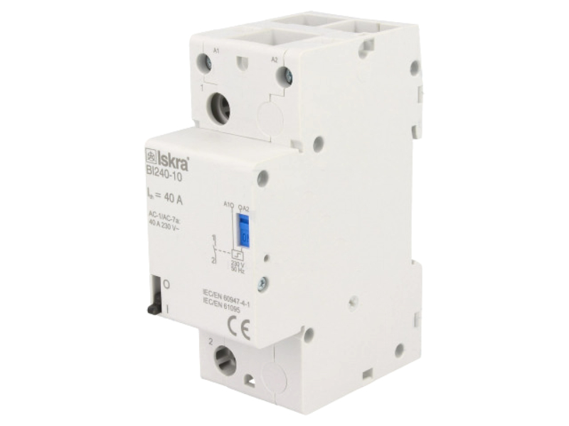 Releu bistabil, 230VAC, NO, 40A, AC1, BI240-10/230VAC, ISKRA