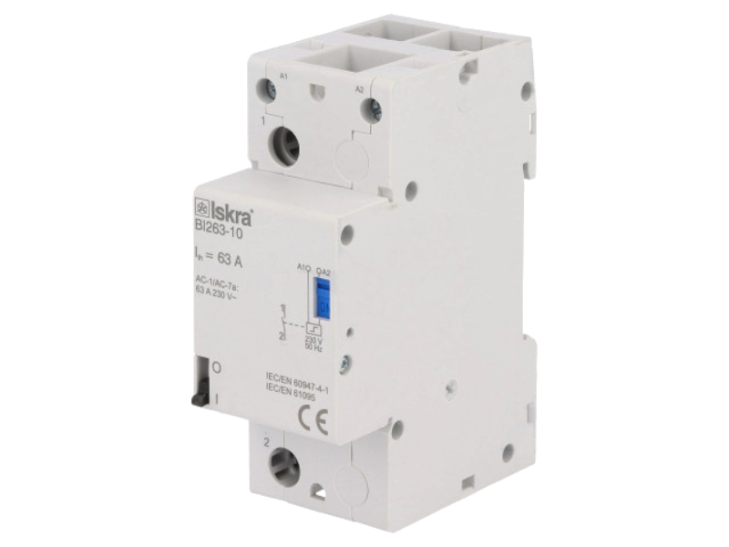 Releu bistabil, 230VAC, NO, 63A, AC1, BI263-10/230VAC, ISKRA