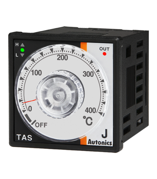 Termostat de temperatura, termocuplu J, 0C/+400C, SPDT, 100-240VAC, 45x45mm, octal, TAS-B4RJ4C, AUTONICS