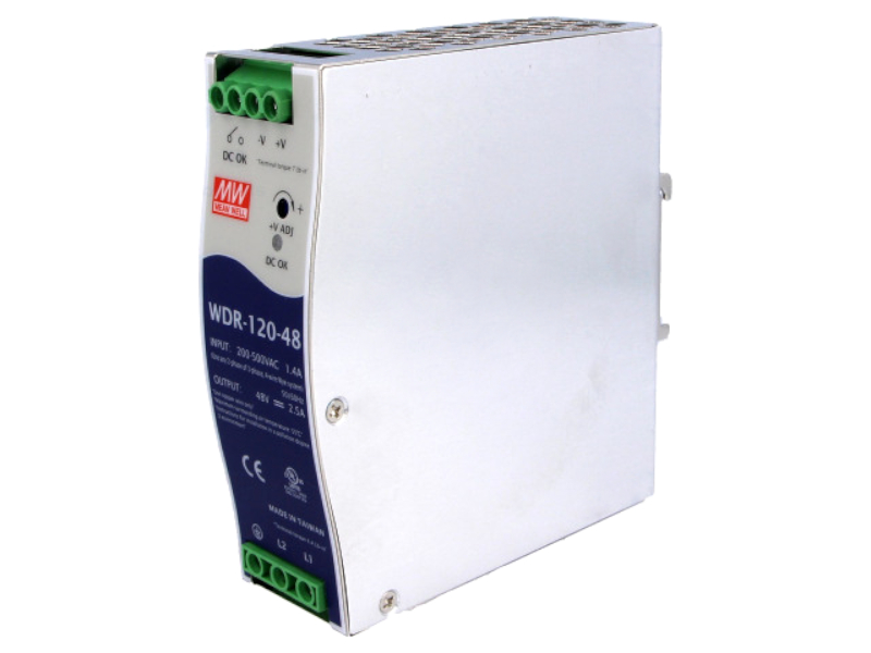 Sursa tensiune, 48VDC, in 180-550VAC, 2.5A, Rail, WDR-120-48