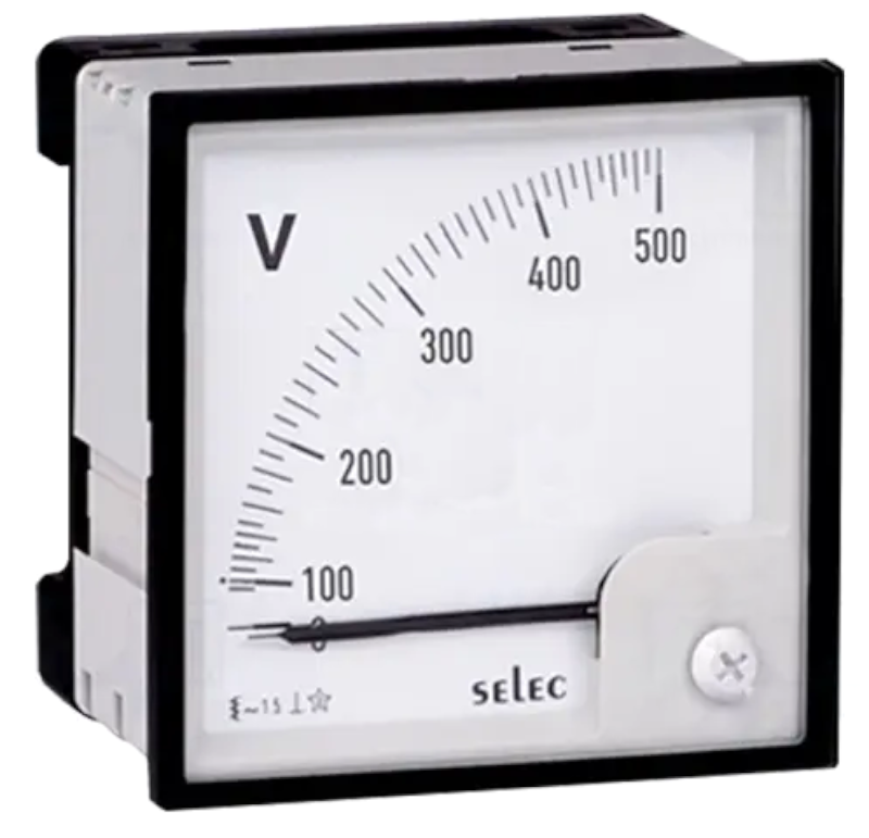 Voltmetru panou, analogic, 0-300VAC, 72x72, AM-V-2-N-CE