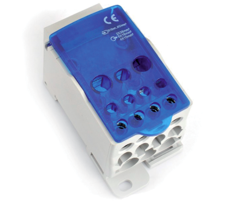 Conector sina, clema de distributie, distribuitor unipolar, 225A, albastru, PPD-TB-225