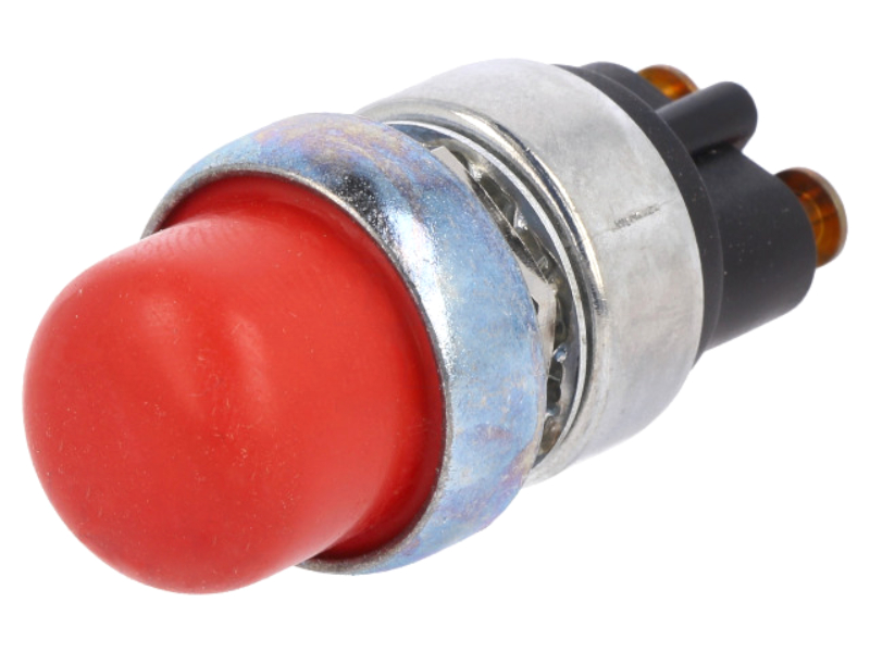Intrerupator apasare, push, 60A, 12V, PST-NO, OFF-(ON), rosu, A2-19-14-A2