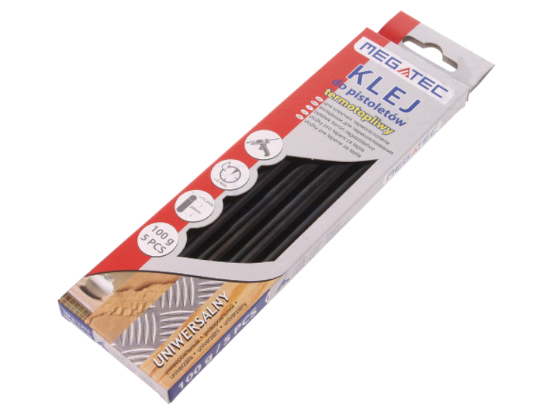 Rezerva plastic, adeziv termofuzibil, 5 buc, universal, negru, 11mm, BN1021C-UN-CZA, MEGATEC