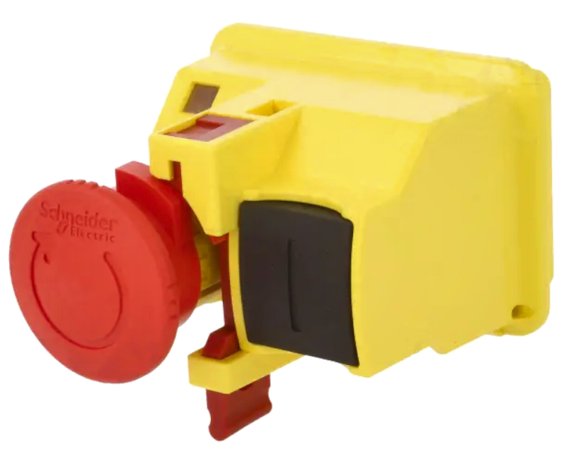 Intrerupator de siguranta, 2 pozitii, rosu, revenire prin rotire, IP55, GV2K04