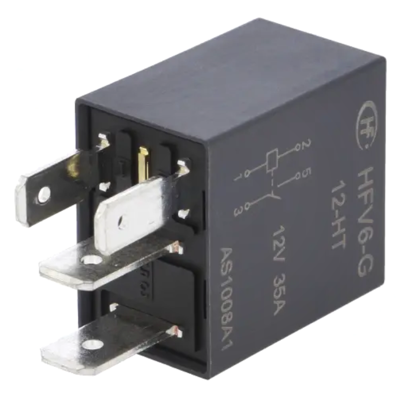 Releu auto, 4 pini, SPST-NO, 12VDC, 35A, HFV6-G/12-HT, HONGFA