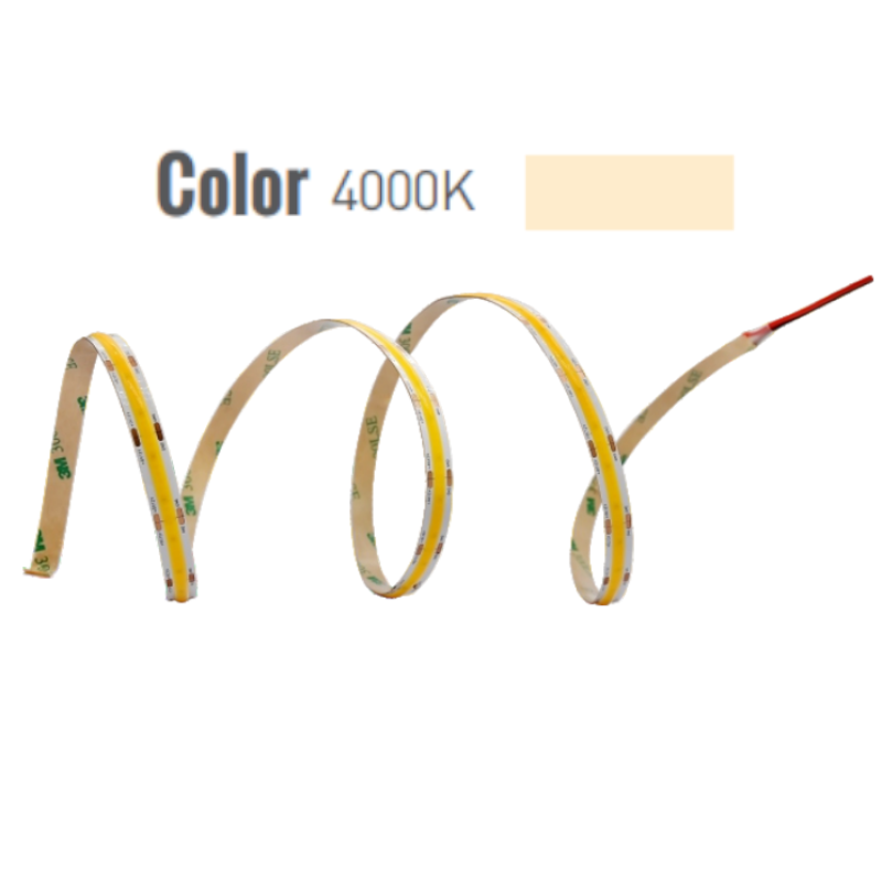 Banda LED, alb neutru, 528LEDuri/m, COB, SMD, 12V, IP65, 10mm, HH-40KI-528FAA-COB