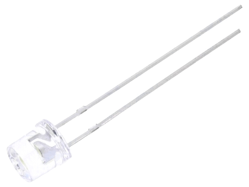 LED 5mm, alb rece, 1560-3000mcd, 2.8-4V, OSPW53E1A-MN, OPTOSUPPLY