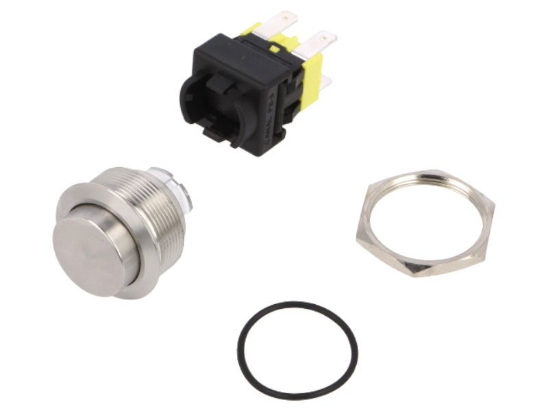 Buton antivandal, ON-OFF, IP65, DPDT, 4A/250V, M25, PS5-210RN-BSA-0MAC