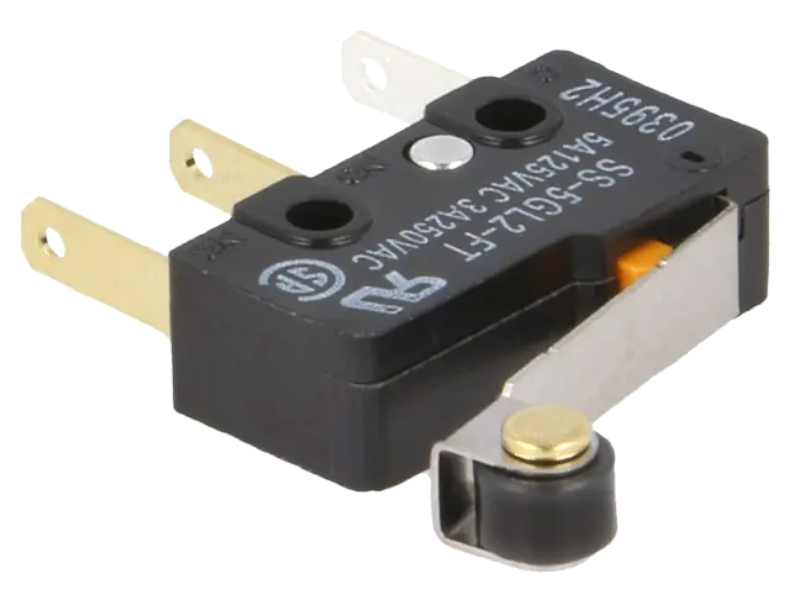 Microintrerupator cu maneta rola, SPDT, 5A/250VDC, ON-(ON), SS-5GL2-FT, OMRON,