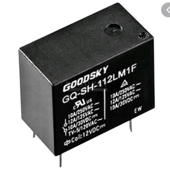 Releu 12VDC, miniatura, SPTS-NO, 10A, GQ-SH-112LM1, GOODSKY