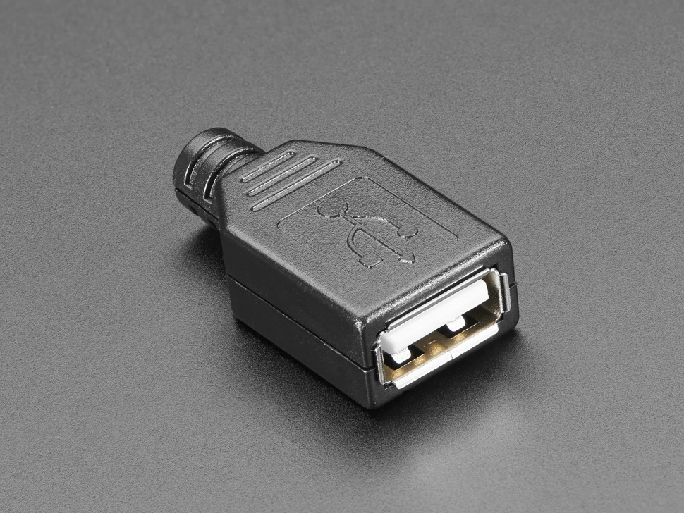 Conector USB A, SOCKET, mufa pentru lipire cablu, 1388, ADAFRUIT