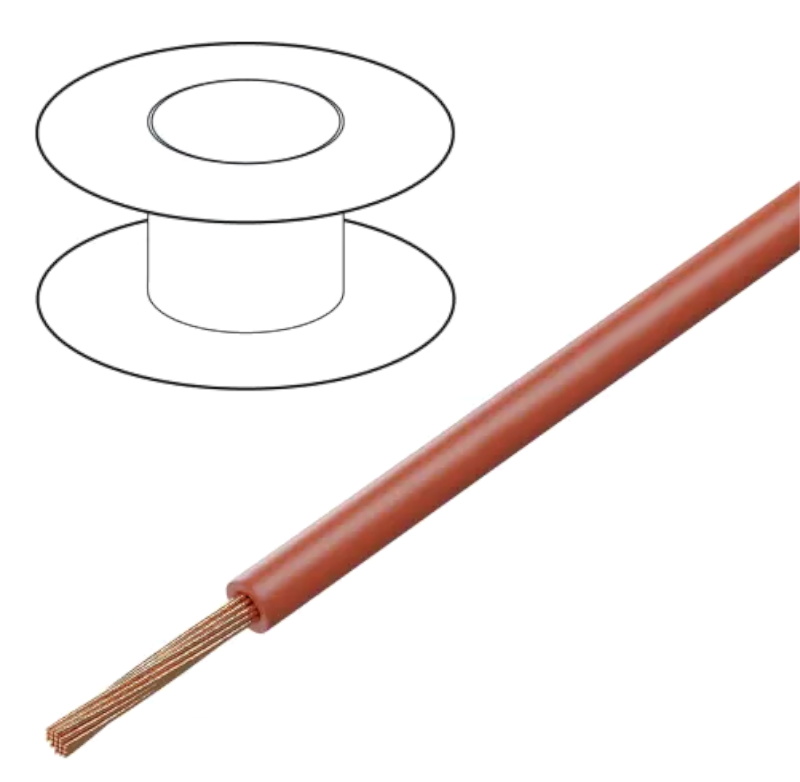 Conductor 0.75mm2, auto, litat, Cu, rosu, 60V, 105C, FLRY-A0.75-RD, BQ CABLE