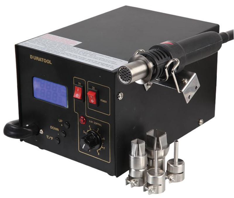 Statie de lipit cu aer cald, 320W, 150-480C, 4 duze incluse, D01841, DURATOOL