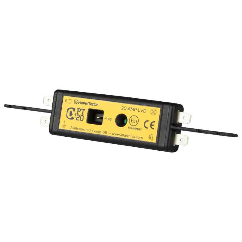 Protectie baterie, 9-32VDC, 20A, alarma, programabila, IP65, 155x30x15mm, PT20, ALFATRONIX