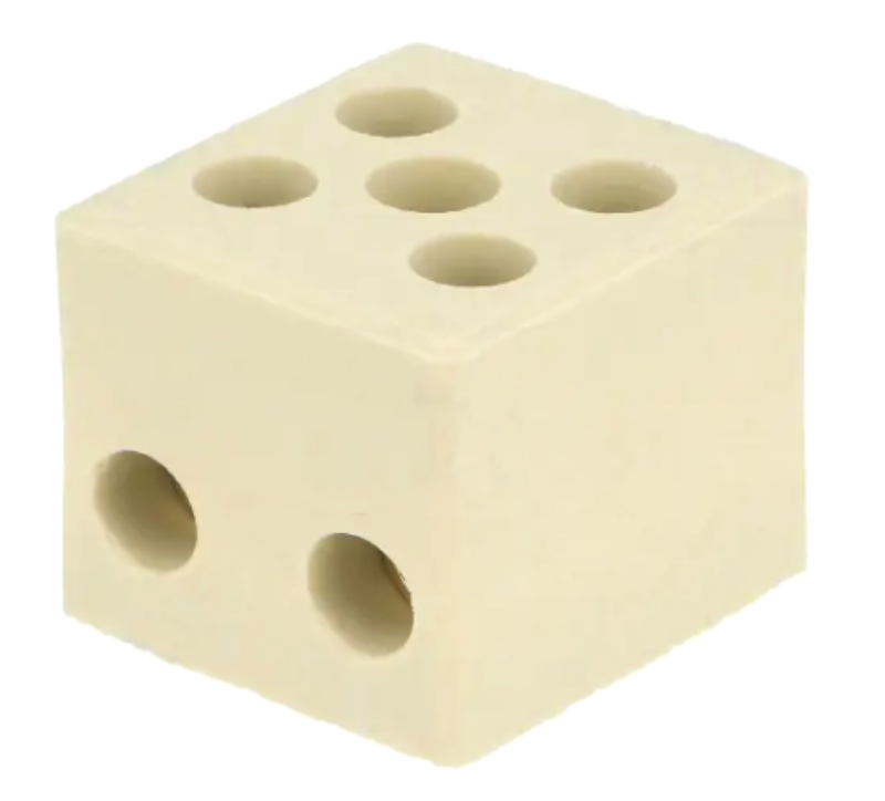 Regleta conexiuni, 2 pini, 450V, ceramica, 6mm2, BM-9520