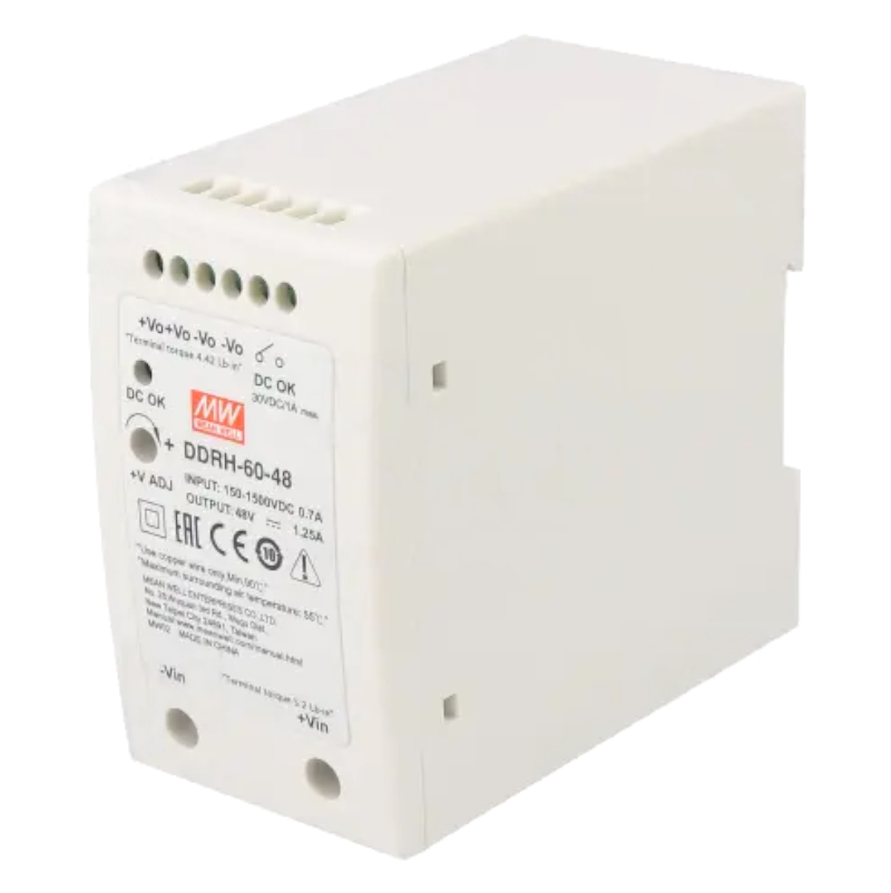 Sursa tensiune DC-DC, intrare 150-1500V, iesire 48V, 1.25A, 60W, DDRH-60-48, MEANWELL