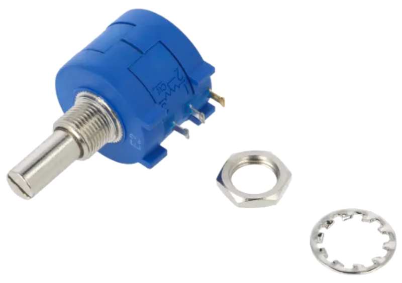 Potentiometru 5k, 2W, bobinat, multitura, POT2218P2-5K