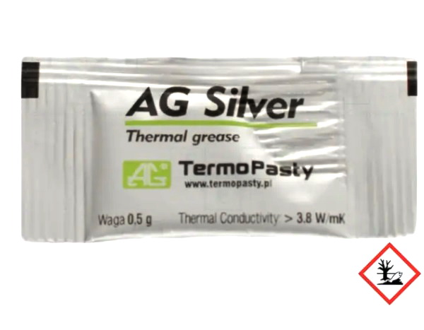 Pasta termoconductoare, siliconica, argint, 0.5gr, 3.8W/mK, PASTA-SILVER-05