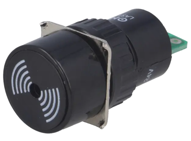 Semnalizator acustic, buzer panou, 75dB, 24VDC, V16-24-AY-BUZ