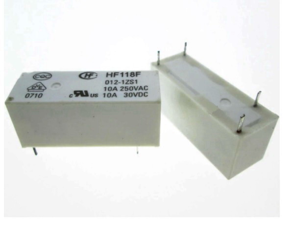 Releu 12V, SPST-NO, 10A, HF118F/012-1HS5T, HONGFA