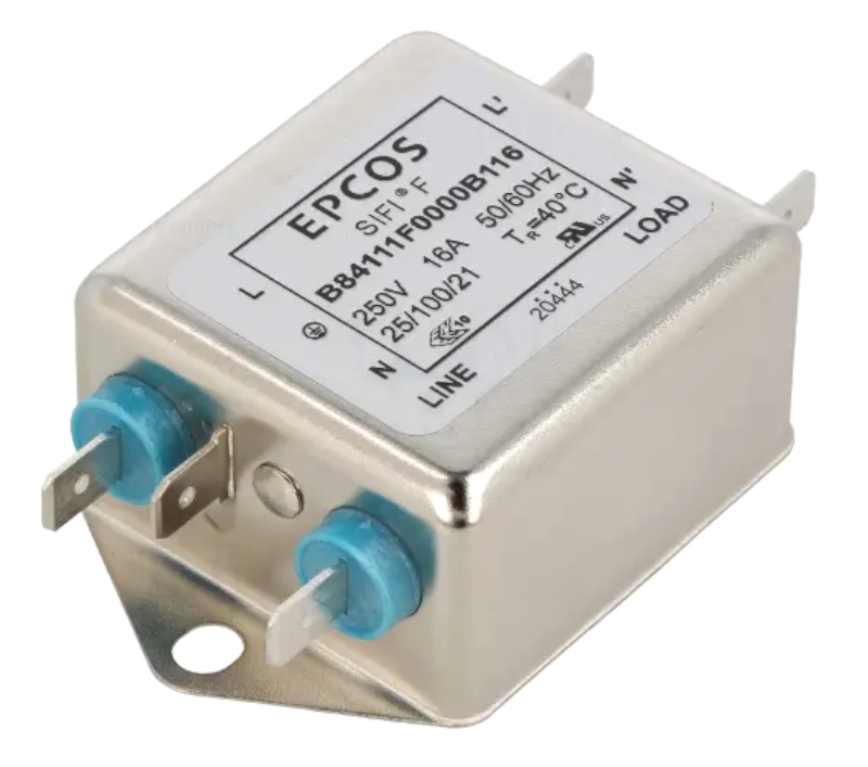Filtru de retea monofazat, 250VAC, 16A, B84111F0000B116, EPCOS