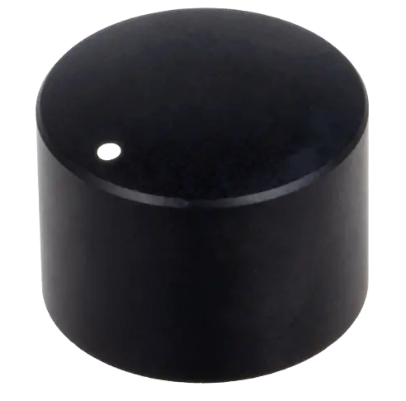 Buton potentiometru, aluminiu, negru, 25x18mm, KMR25, CLIFF