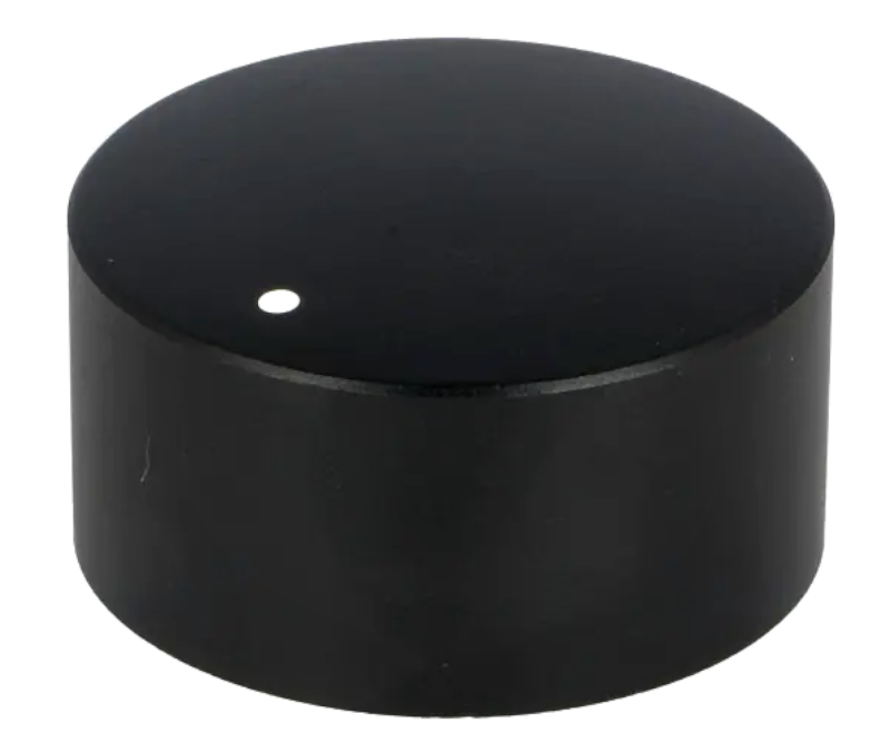 Buton potentiometru, aluminiu, negru, 35x19mm, KMR35, CLIFF