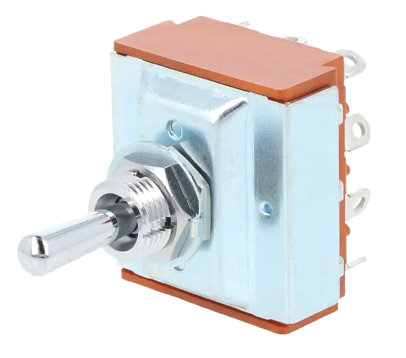 Intrerupator basculant, ON-OFF-ON, 20A, 12 pini, 4PDT, S43, NKK SWITCHES