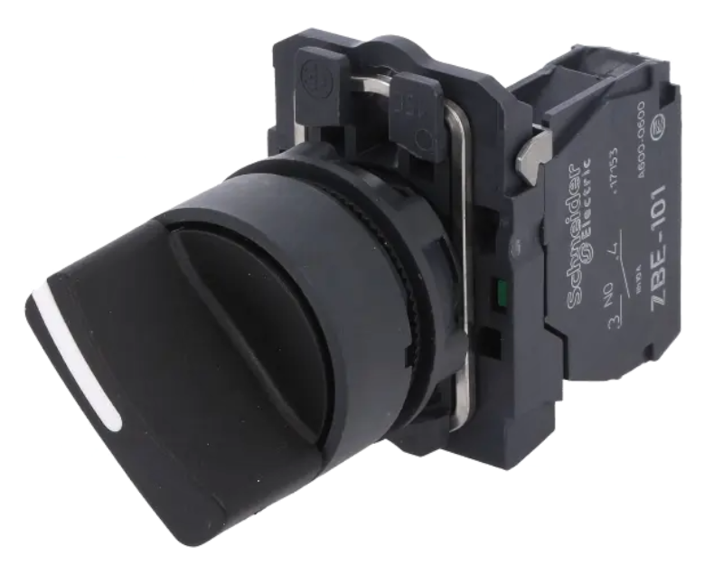 Comutator rotativ, 2 pozitii, NO, 22mm, IP66, orificiu montare Ø22mm, XB5AD21, SCHNEIDER ELECTRIC