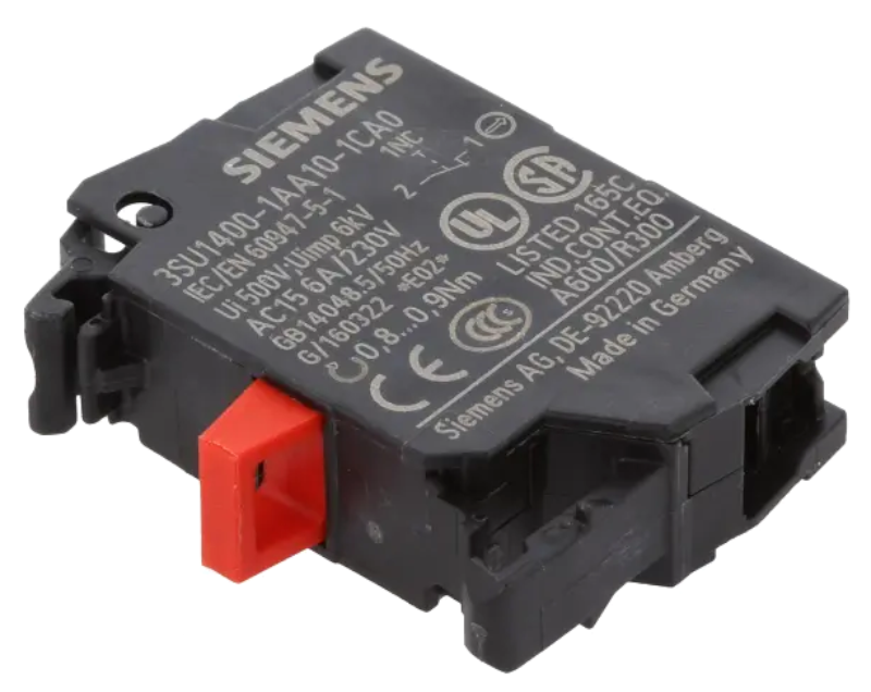 Element de contact; NC, 10A, 500V, 22mm, 3SU1400-1AA10-1CA0, SIEMENS