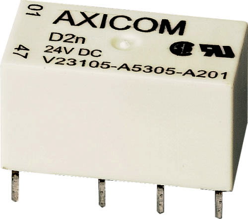 Releu 24VDC, 3A, DPDT, V23105-A5305-A201, TE CONNECTIVITY