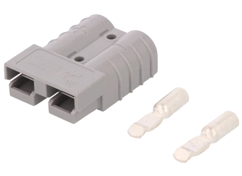 Conector 50A, gri, hermafrodit, cablu cablu, 2PINI, 600V, 3.3-5.3mm2, 1 buc, 6319G1, ANDERSON