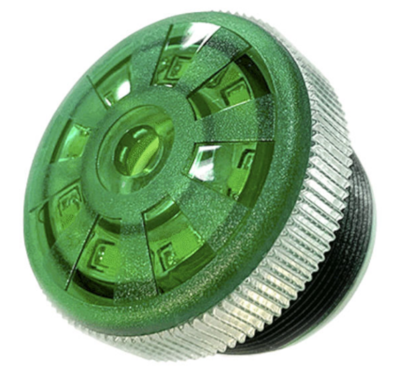 Buzzer piezoelectric, 12VDC, 3-15V, led verde, 3kHz, 95dB, PL-27A30EPDGQ, HITPOINT