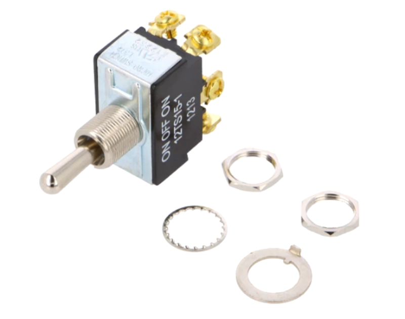 Intrerupator basculant, ON-OFF-ON, 20A, 125VAC, 6 pini, DPDT, 12TS15-1, HONEYWELL