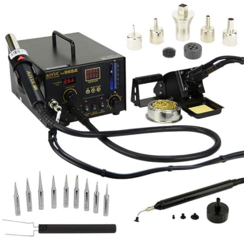 Statie cu aer cald, ciocan de lipit, 500W, 480C, 220V, AO968A+220V, AOYUE