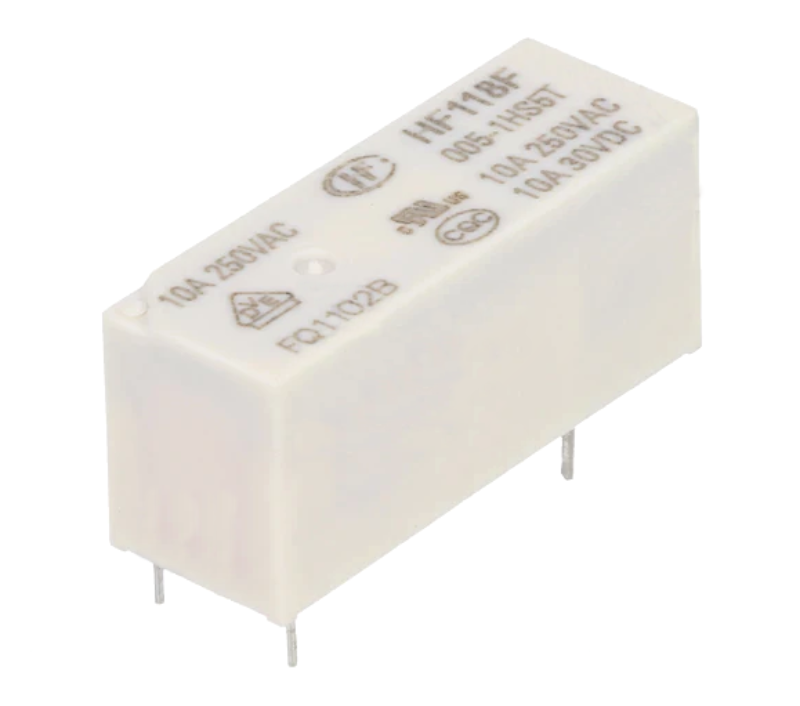 Releu 5VDC, 10A, SPST-NO, RM5, HF118F/005-1HS5T, HONGFA RELAY