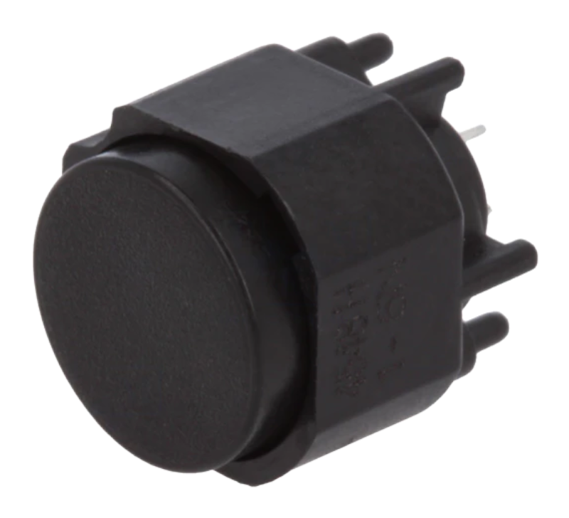 Microintrerupator tach monostabil, SPST-NO, 12x9mm, negru, K12ABK15N