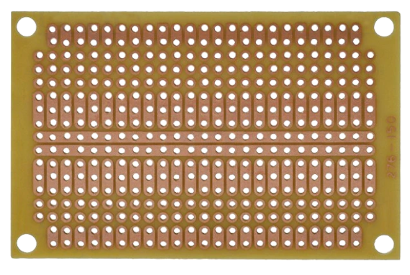 Placa cablaj, test, 47x72mm, 417 puncte, pas 2.54mm, PC-4, SCI