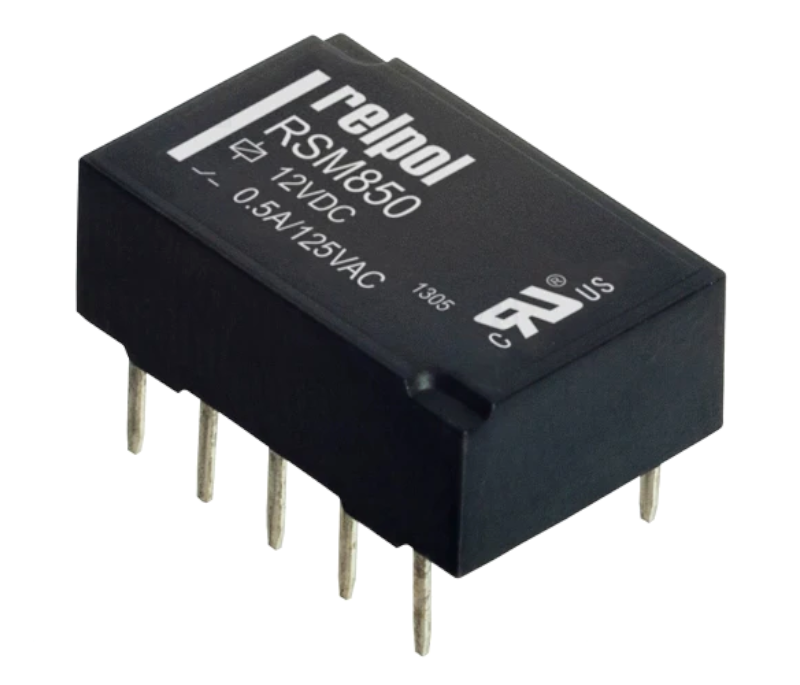 Releu 12V, monostabil, DPDT, 2A, polarizat, RSM850-6112-85-1012, RELPOL