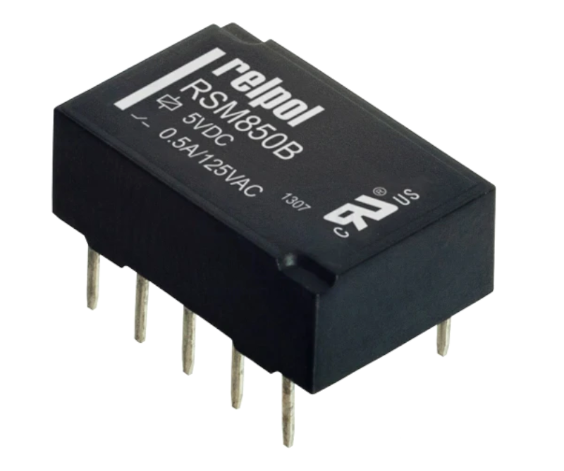 Releu 5V, bistabil, DPDT, 2A, 1 bobina, RSM850B-6112-85-1005, RELPOL