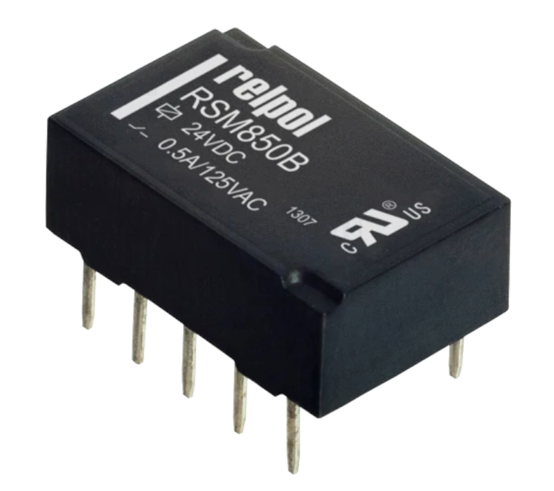 Releu 24V, bistabil, DPDT, 2A, RSM850B-6112-85-1024, RELPOL