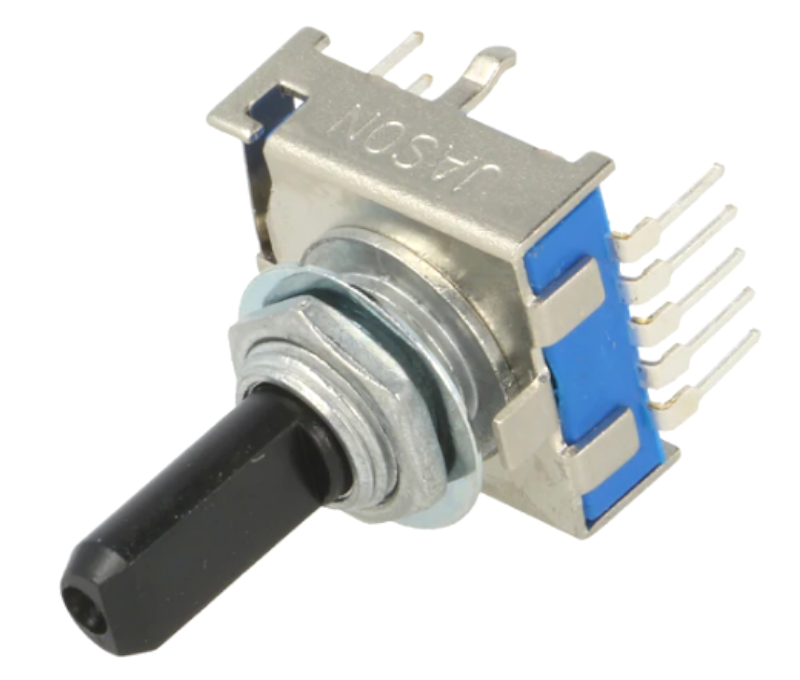 Comutator rotativ, 6 pozitii, filet, M9x0.75, SR17A1620F69N,