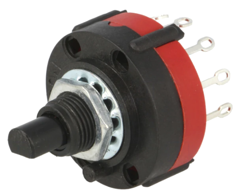 Comutator rotativ, 10 pozitii, 1 sectiune, SR26111015FN, NINIGI