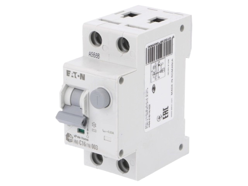 Disjunctor diferential, 30mA, 6A, RCBO, AC, IP20, HNB-B6/1N/003, EATON ELECTRIC