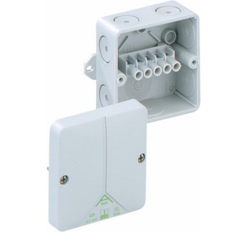 Cutie plastic, jonctiune, gri, 80x80x52mm, IP65, ABOX025-AB-2.5, SPELSBERG
