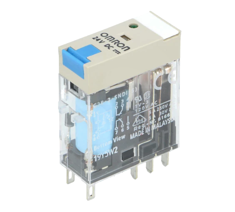 Releu 24VDC, 5A, DPDT, RM5, G2R-2-SNDI-24DC, OMRON