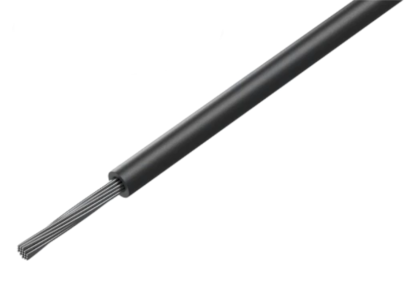 Cablu 1x1.5mm2, solid, izolatie silicon, negru, 500V, 180C, HEAT180SID-1.5BK