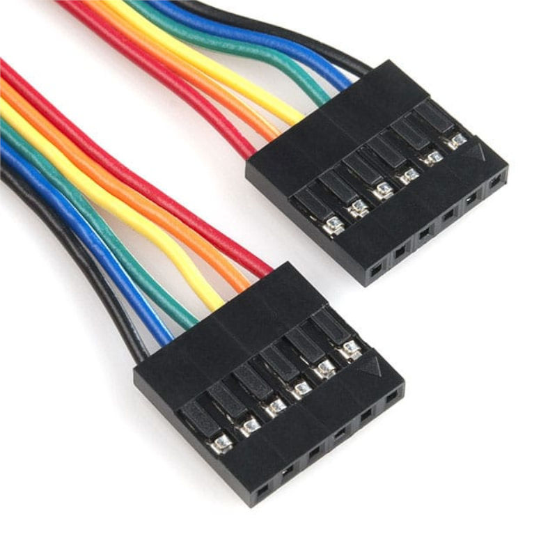 Fire test, conexiune, mama-mama, 6 pini, 100mm, pas 2.54mm, PRT-10366, SPARKFUN ELECTRONICS